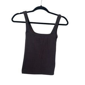Free People Dark Brown Tank Top